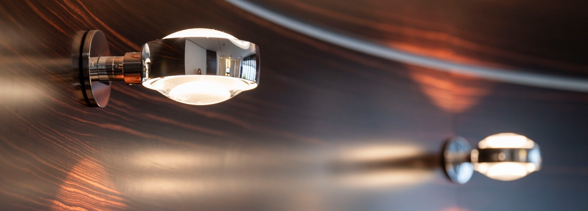 Hallway lamps on wall