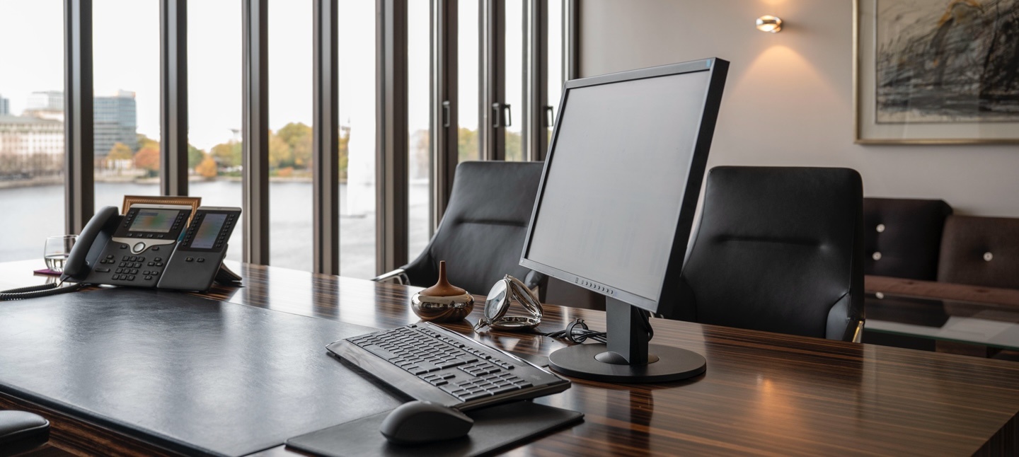 Workstation with monitor