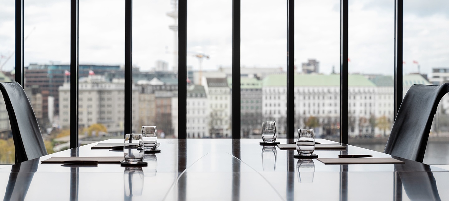 Blick aus dem Büro auf die Alster